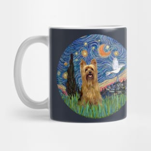 Starry Night Adapted to Include a Silky Terrier Mug